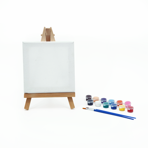Bán buôn Nguồn cung cấp nghệ thuật a-frame Trống Gỗ easel <span class=keywords><strong>Canvas</strong></span> Set với bàn chải - Product Image 1