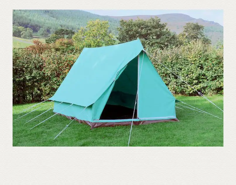 Groene Kleur Katoenen Canvas Scout Tent Voor 4-6 Personen