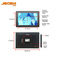 Ordinateur IPS Full HD à montage mural Moniteur LCD 10.1 pouces à double affichage avec écran tactile