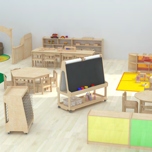 Forniture e attrezzature per <span class=keywords><strong>la</strong></span> scuola materna per bambini in legno massello di alta qualità - Product Image 1