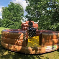 Jeux interactifs commerciaux Logo personnalisé Rodeo Bull jeux gonflables pour adultes équitation mécanique de taureau