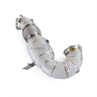 Downpipe catalyzed SUS304 avec bouclier thermique pour Mercedes AMG GT50 GT53 C190 E53 W213 3.0T M256 soudé TIG avec prise O2 2019-2022