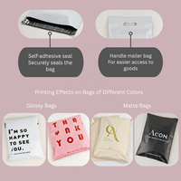 Sac de Courrier Personnalisé Noir en Polyéthylène avec Logo pour l'Emballage de Vêtements