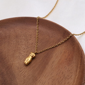 Geometric Human Body Pendant Necklace Stainless Steel Chain Clavicle Chain Gift For Women Fashion Jewelry - Product Image 1