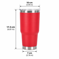 Gobelet isotherme en acier inoxydable à double paroi de 30 oz, grande capacité, personnalisé, avec couvercle, pour les voyages en extérieur (vente en gros)