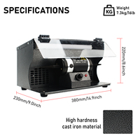 Machine à polir les bijoux sous vide Boasta DM-5, 200W, 8000 tr/min, avec collecteur de poussière lumineux, équipement de polissage de bijoux de bureau, outil de bricolage