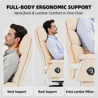 Chaise de bureau ergonomique robuste à dossier haut avec appui-tête 3D, inclinaison progressive et structure en tube d'acier