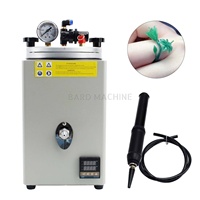 Machine à couler à la cire sous vide 500w, machine à injecter de la cire pour bijoux, injecteur de cire avec double buse pour le moulage de bijoux