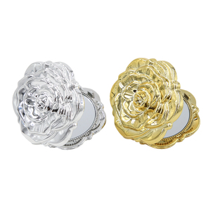 Double Sided 1X 2X <span class=keywords><strong>Magnifying</strong></span> có thể gập lại du lịch xách tay tăng Túi mỹ phẩm Gương trang điểm gương - Product Image 1