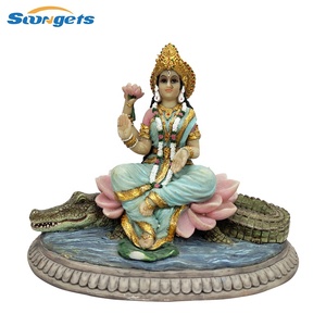 Estatua de Dios Hindú <span class=keywords><strong>Vishnu</strong></span> y Laxmi Hecha a Mano en Poliresina - Product Image 6