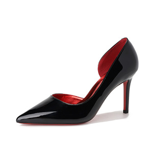 Zapatos de Tacón de Aguja con Punta Sólida 8001F, Tacón de 5cm-8cm, Suela Roja, Charol, Zapatos de Novia, Tendencia de Moda - Product Image 5