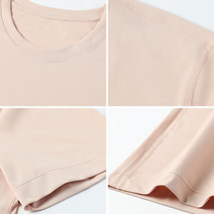 T-shirt en spandex en polyester recyclé ultra doux T-shirt basique léger à manches courtes en tissu tricoté imprimé - Product Image 2