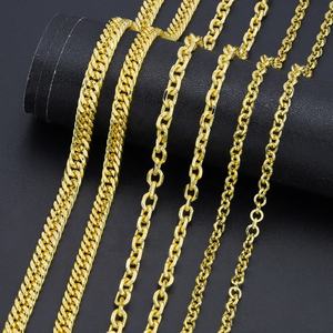JXX Novedad: Cadena de Latón Chapada en Oro de 24K Estilo Cubano Hip Hop con Cuentas Grandes para Hombre y Mujer, Ideal para Regalo - Product Image 1