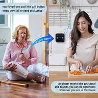Système d'Appel d'Urgence Sans Fil Daytech ABS 4 Pièces avec Bouton d'Alarme SOS et Téléavertisseur pour Hôpitaux et Usage Domestique - Appel Infirmier