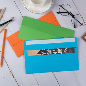 Impresión personalizada de negocios, oficina, escuela, postal, dinero, sobres para cartas, 10 sobres para billetera de <span class=keywords><strong>correo</strong></span> con papel de color autosellado - Product Image 2