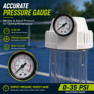 Wholesale Plastic Large Capacity 24-<strong>Ball</strong> <strong>Pressurizer</strong> <strong>Tennis</strong> Padel <strong>Balls</strong> Adjustable Internal Pressure 0-35Psi Air Pump Included - Product Image 5