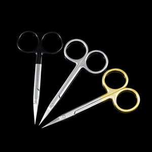 กรรไกรผ่าตัดสแตนเลสพร้อมด้ามจับสีทอง กรรไกรผ่าตัดปลายแหลมแบบ TC กรรไกรตัดหนัง กรรไกรตัดเล็บ - Product Image 5