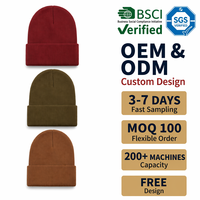 Bonnet tricoté personnalisé avec logo, bonnets côtelés pointus, bonnets rouges foncés, casquette vintage streetwear pour hommes et femmes, vente en gros