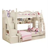Nuevo diseño niños cama de princesa Castillo cama multifuncional cama litera
