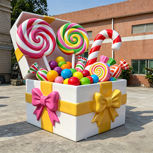 Escultura Gigante <span class=keywords><strong>de</strong></span> Carruaje <span class=keywords><strong>de</strong></span> Caramelos <span class=keywords><strong>de</strong></span> Fibra <span class=keywords><strong>de</strong></span> Vidrio Pintada a Mano con <span class=keywords><strong>Caballos</strong></span> para Decoración <span class=keywords><strong>de</strong></span> Bodas, Parques y Áreas <span class=keywords><strong>de</strong></span> Juego Infantiles - Product Image 4