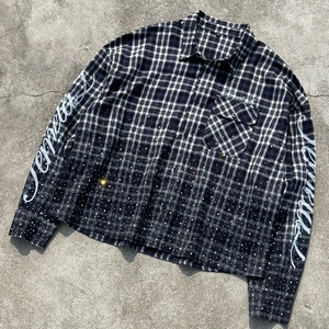 High Quality Letter Printed Flannel Streetwear Oversized Breathable Long Sleeve <b>T</b>-<b>Shirt</b> Rhinestone Vintage Acid Wash <b>Thermal</b> <b>Men</b> - Product Image 1