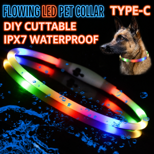 ปลอกคอสุนัข <span class=keywords><strong>LED</strong></span> กันน้ำ สีรุ้ง เรืองแสง ชาร์จไฟได้ วัสดุ TPU ตัดได้ ชาร์จผ่าน USB-C เพิ่มความปลอดภัยยามค่ำคืน สำหรับสุนัขขนาดเล็กและขนาดใหญ่ - Product Image 2