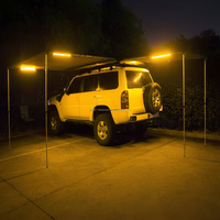 Kit de 4 bandes LED en aluminium SMD3838 5000K lumière du jour, étanches IP67, certifiées RoHS, DC12V, avec variateur d'intensité, pour camping, tente, auvent 50000