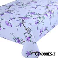 Nappe en PVC à design unique, facile à nettoyer, avec motif de fleurs de prunier exquises, design personnalisé