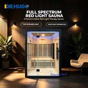 DR.HUGO Rejuven SU7 Sauna infrarouge commercial intérieur à lumière rouge pour 2 personnes, spectre complet, avec 120 lampes de thérapie LED - Product Image 1
