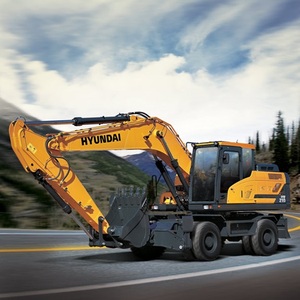 Excavadora de Ruedas Hyundai HW210 Usada, 21 Toneladas, Motor Cummins, Excavadora Móvil con Neumáticos para Trabajos Pesados de Construcción de Carreteras y Puentes - Product Image 3