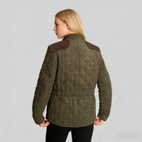 Veste matelassée d'extérieur coupe-vent à col montant et fermeture éclair pour femmes