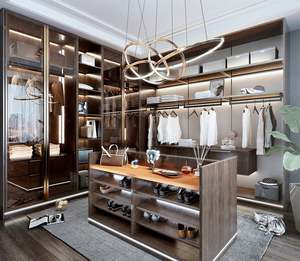 Armoire moderne de luxe de haute qualité avec coiffeuse sur mesure facile à assembler - Product Image 6