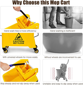 Cubo de fregado comercial, cubo con escurridor para el hogar, oficina, mercado, restaurante, hotel - Product Image 4