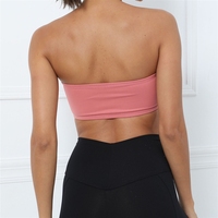 Baju Olahraga Yoga Tanpa Tali Model Tube Top Eropa dan Amerika, Pakaian Olahraga Punggung Terbuka