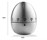 Timer Telur Baja Tahan Karat 1-60 Menit Pengingat Mekanis Timer Hitung Mundur Rumah Tangga Alat Memasak dan Memanggang di Dapur