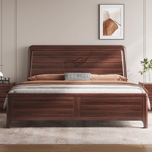 Lit en bois massif Dazhang Jiaju en bois de rose, 1,8 m, avec rangement, lit double, mobilier de chambre moderne et minimaliste - Product Image 4