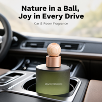 Diffuseur d'arômes pour voiture OEM ODM personnalisé, verre givré, bouchon en bois, collier or rose, parfum frais, vente en gros