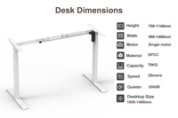 2SAB2(B) Bureau électrique assis-debout pour la maison Bureau moderne Table d'ordinateur ergonomique à hauteur variable