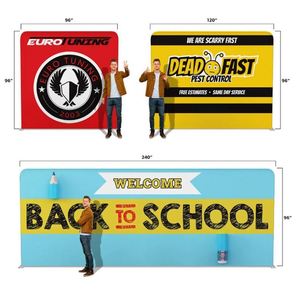 Wedding Stage Fabric <b>Backdrop</b> Wall Stretch Curve Design Retail Store Displays - Product Image 6