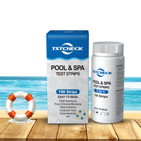 Bandelettes de test 7-en-1 pour piscines et spas, best-seller, 100 bandelettes/flacon, pH 6.2-9.0, rapides et précises pour piscines et spas