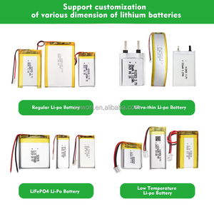 OEM ODM Lithium Polymère 3.7V 1500mAh <span class=keywords><strong>Rechargeable</strong></span> 755040 Cellule de batterie ronde Batteries LiPo avec connecteur - Product Image 2