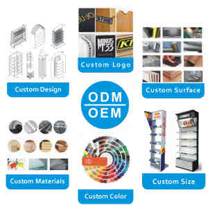 Estante de rejilla metálica de un solo lado con ganchos, cesta de almacenamiento alta y estantes independientes para tiendas minoristas y supermercados - Product Image 5