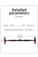 Vente en gros d'équipement de fitness réglable en acier barre de traction de porte multifonctionnelle pour salle de sport à domicile barre horizontale