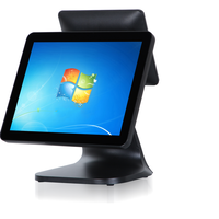 Pantalla táctil de 15 pulgadas, sistema pos, monitor de ordenador, caja registradora, todo en uno