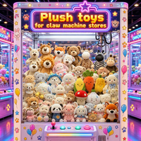 Peluches en gros, styles variés, petits animaux en peluche pour machines à pinces et centres de jeux, peluches mignonnes et douces assorties, prix d'usine