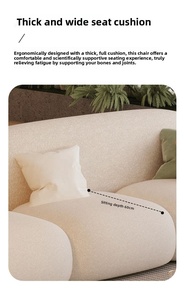 Divano in Tessuto dal Design Moderno <span class=keywords><strong>e</strong></span> Semplice in Stile Crema per Casa in Affitto, Economico <span class=keywords><strong>e</strong></span> di Nuova Concezione per Soggiorno - Product Image 2