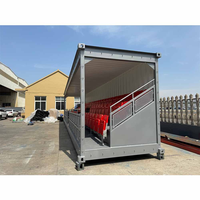 Structure modulaire de conteneurs personnalisés pour événements en plein air avec sièges de stade en aluminium, gradins en plein air pour terrain de football