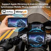 JMC Nouveau 7 pouces Écran tactile étanche pour moto avec Carplay sans fil Android Auto pour caméra avant 5.0 1024x600