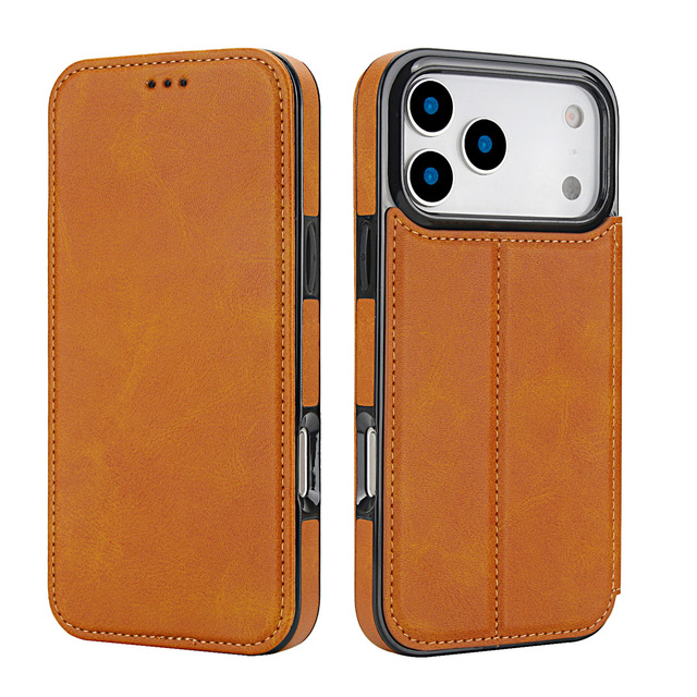 Luxury Card Slot Card Holder Wallet Flip PU Leather Mobile Phone Case for iPhone 18 17 16 15 14 13 12 11 Pro Max