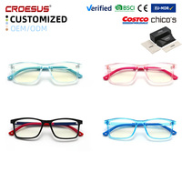 Monturas de Gafas para Niños TR90 Ultraligeras, Coloridas, con Protección Contra Luz Azul, Gafas Ópticas Seguras y Duraderas para Estudiantes, Lectura y Computadora